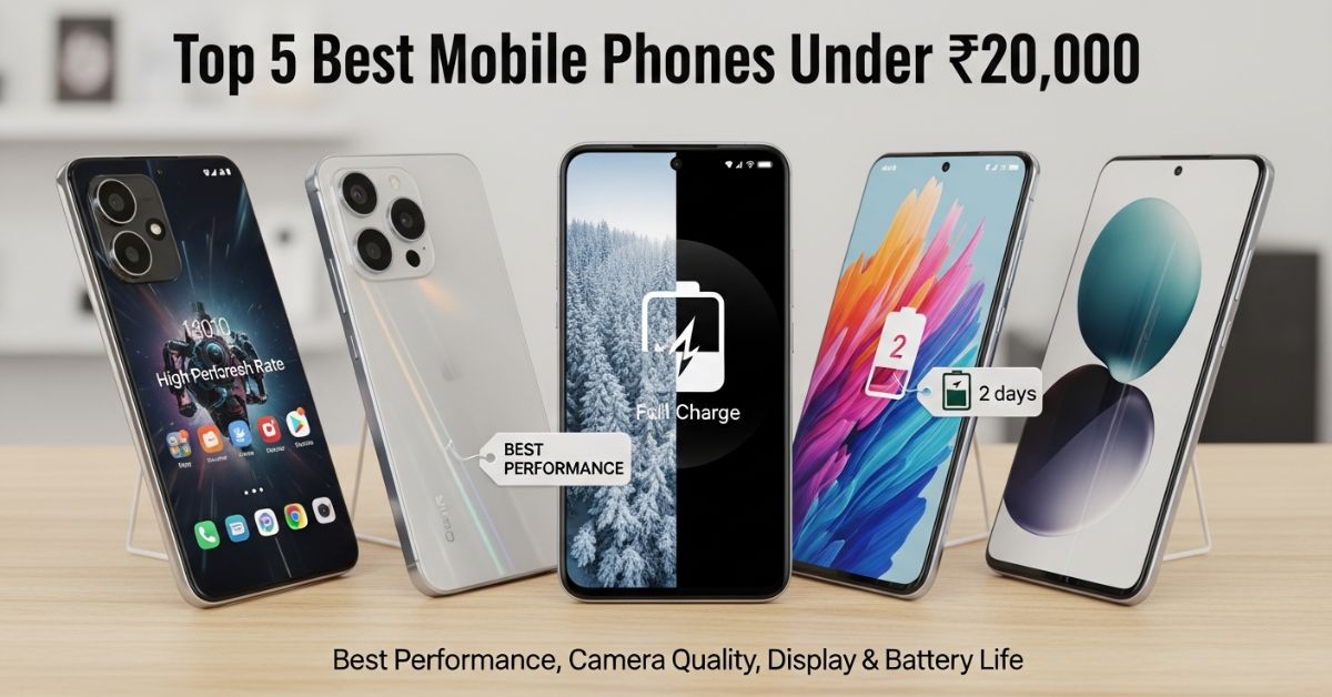 Top 5 Best Mobile Phones Under ₹20,000